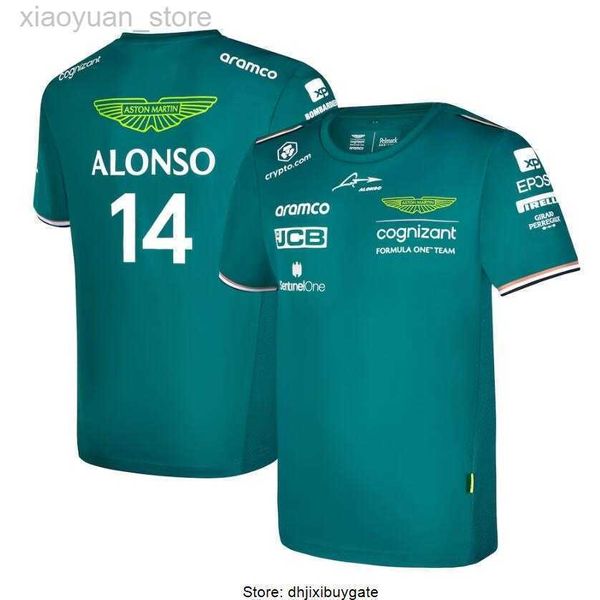 T-shirt da uomo T-shirt da uomo Aston Martin F1-camisetas con stampa 3D e da donna T-shirt sportive di moda Equazioni di prima classe T-shirt da corsa 2023 3M411 3M411