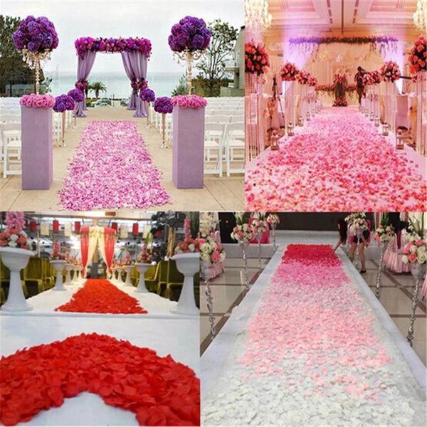 Flores decorativas vendendo 500 pcs de seda pétalas de flores folhas de festas de casamento decorações de confetes