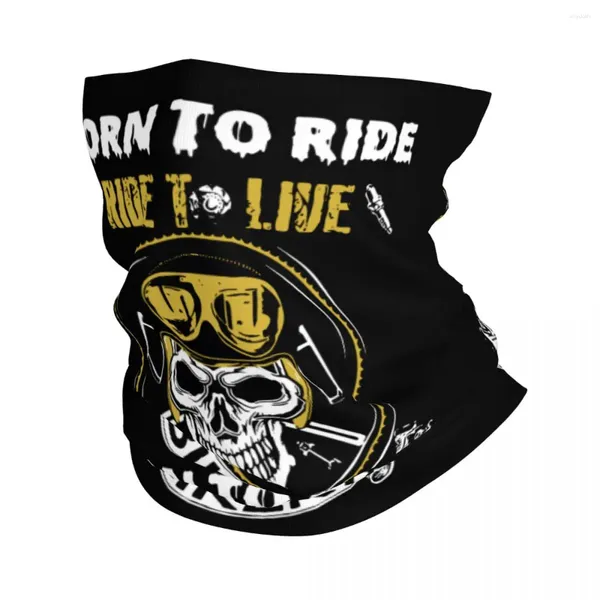 Sciarpe Bikers Born To Ride Bandana Copricollo Stampato Sciarpa avvolgente per motociclista Caldo ciclismo Corsa unisex adulto inverno