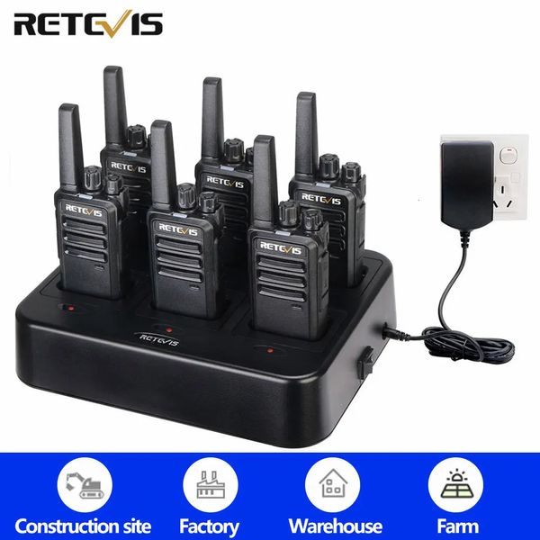 Outros artigos esportivos Retevis 6 Pcs RT668 Walkie Talkie de longo alcance PMR4 WalkieTalkies PTT Rádio recarregável robusto para fábrica de canteiros de obras 231110