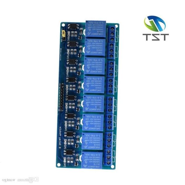 Circuitos integrados 10 pçs/lote com optoacoplador 8 canais módulos de relé de 8 canais painel de controle de relé plc relé 5v módulo sxkxc