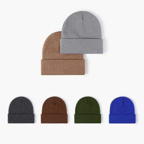 Beanie Crânio Caps Chapéu Frio Masculino Inverno Ao Ar Livre Calor Orelha Proteção Chapéu De Malha Sem Eaves Light Board Preto Versátil Simples Chapéu De Lã Feminino