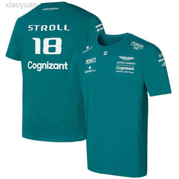 T-shirt da uomo 2023 Nuove t-shirt per Aston Martin F1 formula a auto da corsa stampa 3D moda maschile collo sportivo maglietta bambini magliette top 3M411 3M411