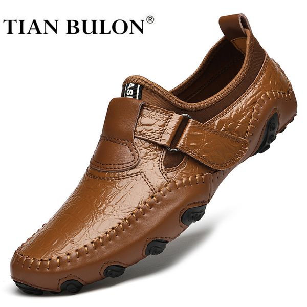 Moda scarpe da uomo in vera pelle casual fatti a mano da uomo mocassini italiani scarpe da guida traspiranti slip on mocassini di alta qualità