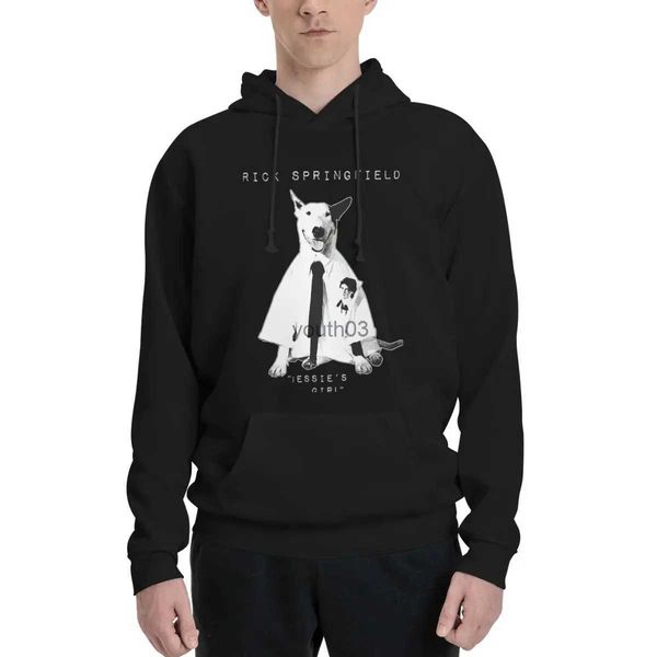 Erkek Hoodies Sweatshirts Rick Springfield Jessie'nin Kız İşçi Sınıfı Köpek Polyester Hoodie Erkek Kazak Boyutu S-XXL YQ231111