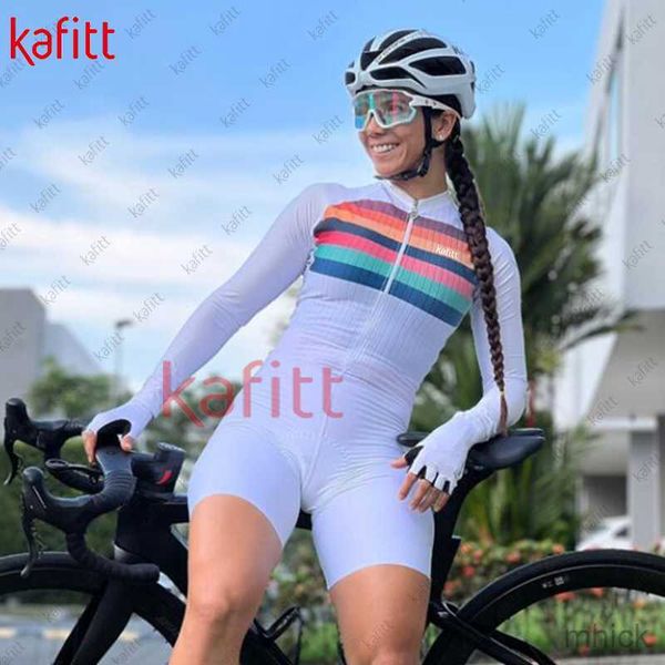 Set di maglia ciclistica kafit a maniche lunghe abiti da strada da donna abito da strada da strada da donna 3m411