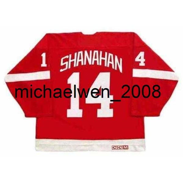 Weng Brendan Shanahan Red 2002 CCM Vintage Away Hockey Jersey tutti cuciti di alta qualità qualsiasi nome qualsiasi numero