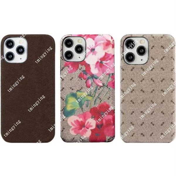 Custodie per telefoni in pelle S Designers per Iphone 15 Pro Max 14 13 12 Mini 11 XS XR X 8 7 Plus 15plus Fashion Print Design Bee Classic Cover posteriore Custodia per cellulare