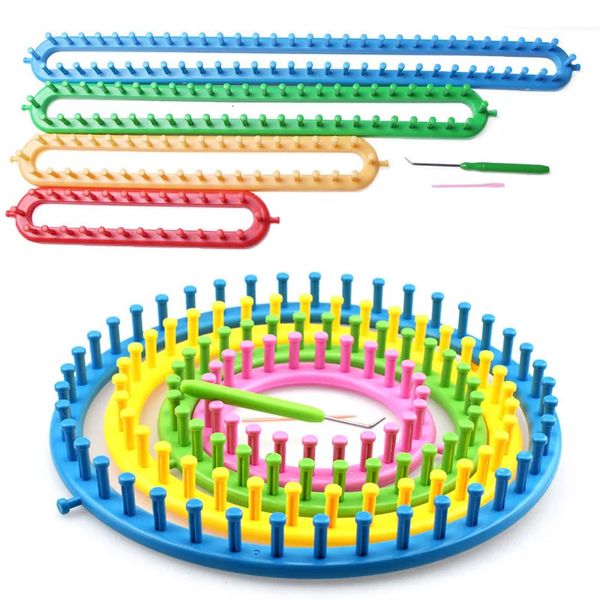 Diğer 1 Set DIY Circle Toyunma Şapka Çorap Maker Yuvarlak Dikiş Araçları Aksesuar Örgü Sweater Eşarp Şallı Knitter Zanaat İplik Örgü Aracı 231110