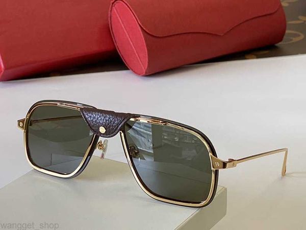 Luxusmarke Sonnenbrille Klassischer Designer Polarisierte Brille Herren Damen Pilot Sonnenbrille UV400 Brillen Sunnies Metall Leder Double Bridge Glas