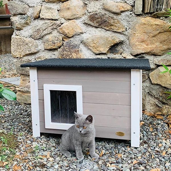 Hundebekleidung Haus Outdoor Regenfester Katzenkäfig Wanderndes Katzennest Winter Warmes Haustierbett