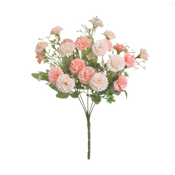 Fiori decorativi Simulazione di rosa artificiale Bouquet per matrimoni decorazione di seta floreale finta e rosa bouquet legato a mano