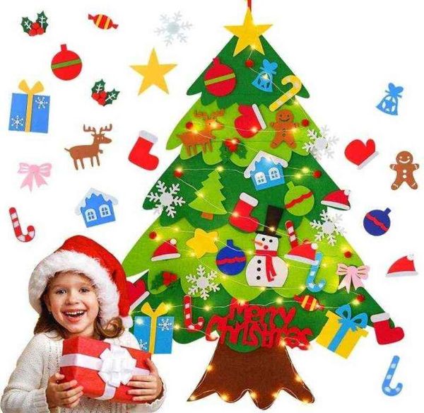 Çocuk Diy Hisset Noel Ağacı Mutlu Noel Dekorasyonları Ev için Noel Süsleri Noel Navidad Noel Hediyeleri Drop y1104361242