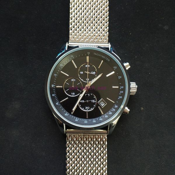 23 Top Watch Watch Pull Hand Work Function Timing Quartz Watch Nate Steel Steel ремешок водонепроницаемый секундомер Mond Luxury