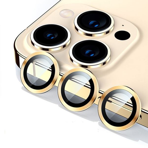 Metall-Rückseiten-Kameraobjektiv-Displayschutz für iPhone 14 13 12 11 Mini Pro Max Aluminiumlegierungs-Ring-Film-Fall-Abdeckung