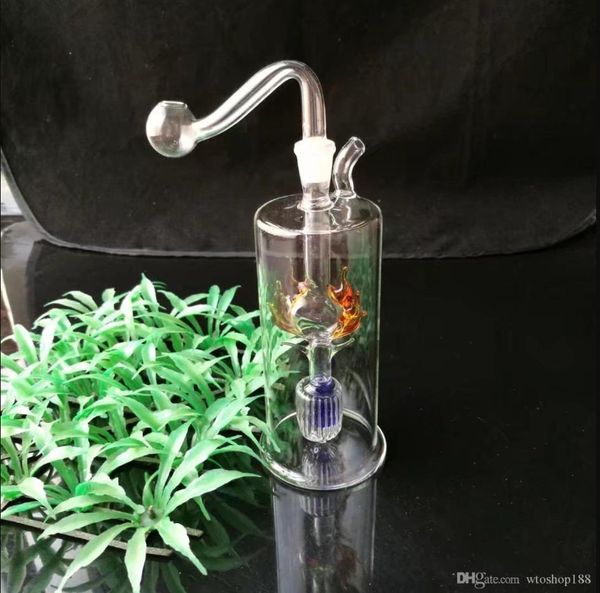 Neue Rauchpfeife Mini Shisha Glass Bongs Bunte Metallform neuer stiller Filterglas Wasser Rauchflasche