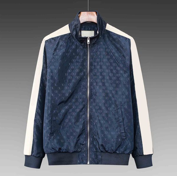 2024 Дизайнерская мужская куртка весенне-осенней ветрозащитной футболки с капюшоном, спортивная ветровка, повседневные куртки на молнии, размер одежды M-4XL