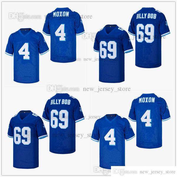 DIY Design Retro Film Tweeder #82 Billy Bob #69 #4 Moxon West Canaan Coyotes Jersey Individuell genähte College-Football-Trikots