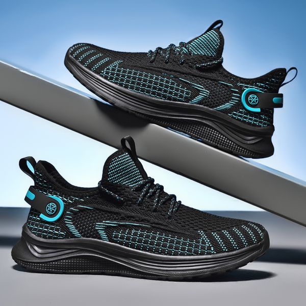 2023 Nuovo arrivo Sneakers Scarpe da uomo Tessuto elasticizzato traspirante Sport leggero Scarpe da corsa comode per uomo Supporto Dropshipping