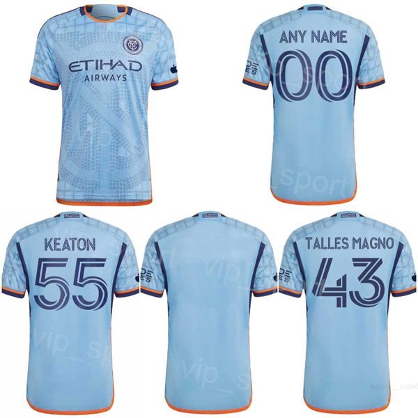 Nova York Jersey Soccer 55 Keaton Parks 3 Braian Cupre 24 Tayvon Gray 43 TaLLES Magno 11 Gabriel Pereira 10 Santiago Rodriguez Kits de camisa de futebol 2023 2024 FC