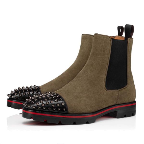 scarpe da uomo stivaletti rossi rivetto di avvio scarpe da ginnastica da uomo stivaletti di moda stivali firmati corti designer scarpe da ginnastica menmarten alta pelle invernale oxford scarpe alla caviglia inferiori