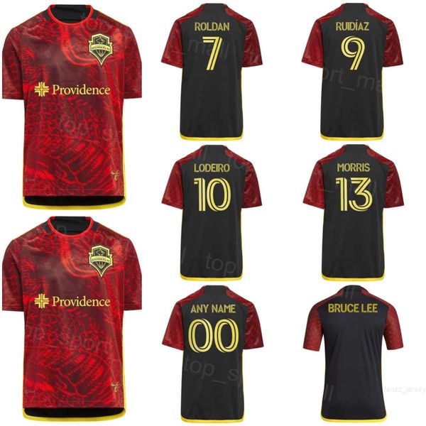 Maglia da calcio Seattle Sounders 13 MORRIS 23 CHU 10 LODEIRO 16 ROLDAN 19 HEBER RUIDIAZ RUSNAK TOLO ARREAGA JOAO PAULO MONTERO VARGAS ROWE Maglia da calcio Kit 2023-24