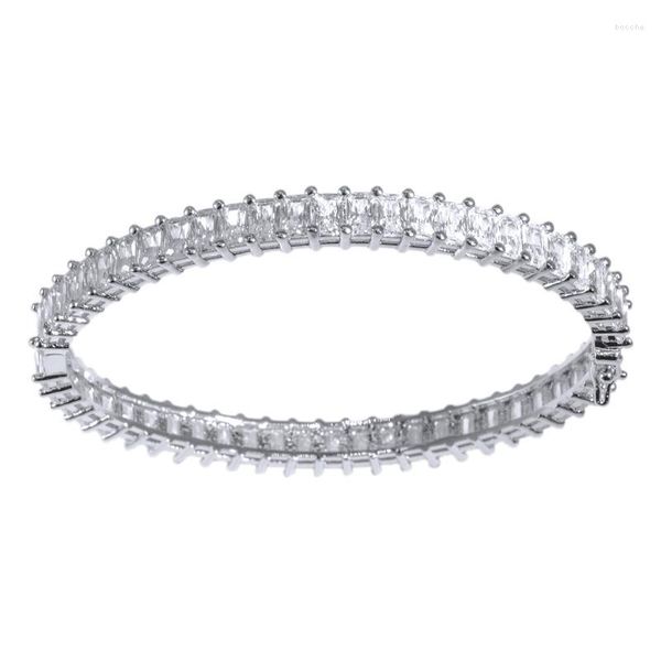 Vendas diretas de fábrica de pulseira de jóias moda simples Platina Bracelet Mulheres Dubai Cristal Stone Christmas Gift