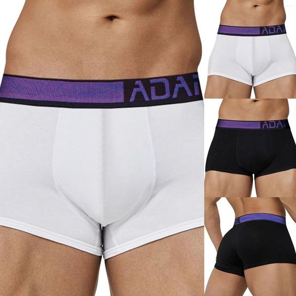 Cuecas masculinas laser flash elástico cinto design modal ajuste confortável quatro cantos shorts conforto respirável calças planas hombre