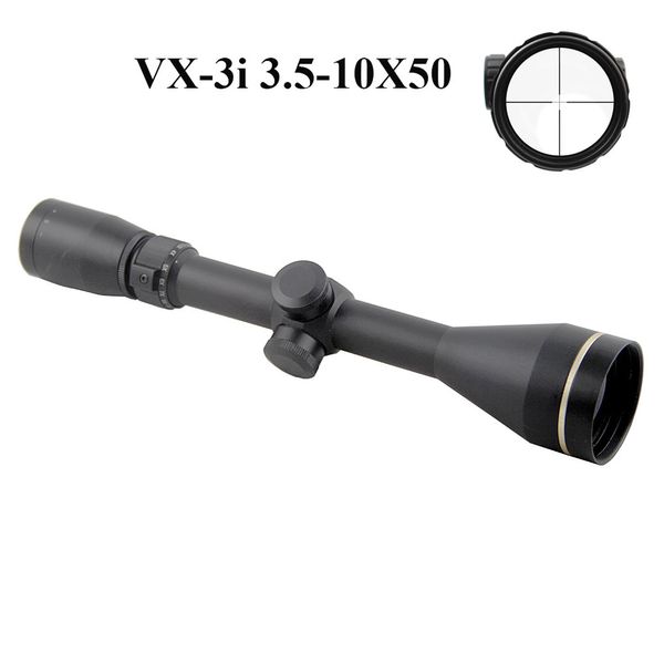 Mirino tattico VX-3i 3.5-10x50 a lungo raggio Mil-dot Ottica parallasse 1/4 MOA Mirino completamente multistrato Regolazione ingrandimento Fucile Caccia Airsoft