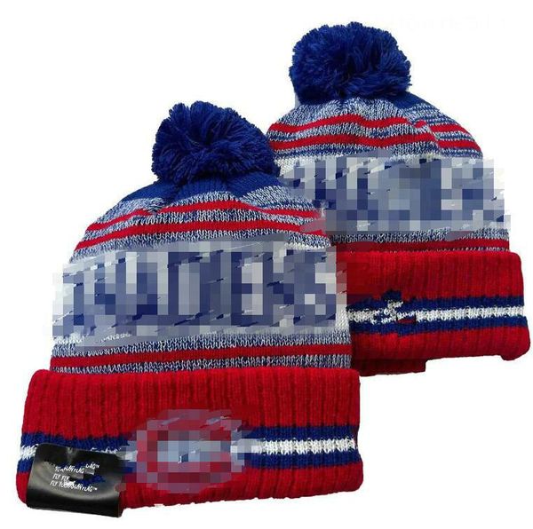 Erkek Caps Canadiens Beanies Montreal Beanie Şapkaları 32 takımın tümü örülmüş pom çizgili kenar çizgili yün sıcak ABD kolej sporu örgü şapka kapak kadınlar için