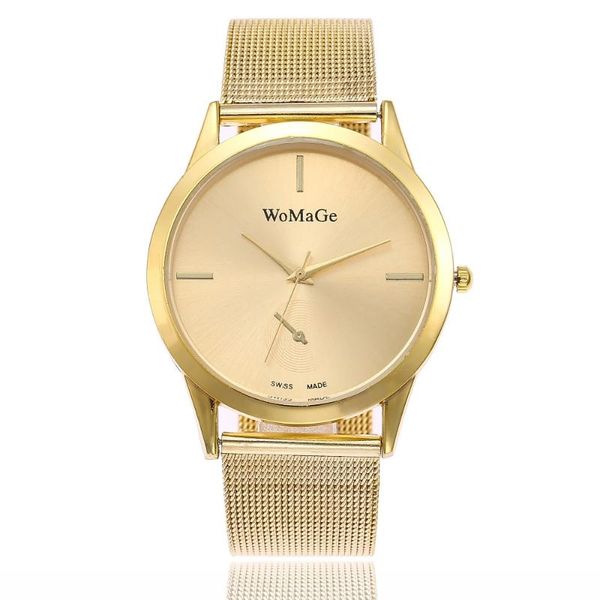 Relógios de pulso 2023 Women Women Gold Women Women Top Brand Quartz Mesh Band Bling Watch Bracelet Set