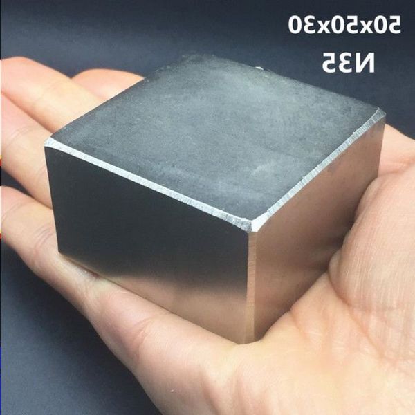 1pcs n52 50x50x30 mm blok Güçlü nadir toprak neodimyum mıknatıslar 50*50*30 Kalıcı Süper Güçlü Neodimyum Mıknatıs Snceh