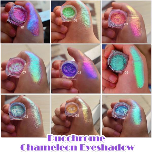 Тени для век MultiChrome Shifting Pigments Chameleon Eyeshadow Powder Duochrome Chameleon Eyeshadow Infinite Chrome Shining Eyeshadow 0,2g 231110