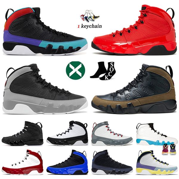 New 2023 JUMPMAN 9 9s Herren-Basketballschuhe Power Blue Fire Red Change The World University Gold Space Jam Chlie Gym Red Jorde Designer OG Sneakers Trainer 40-47