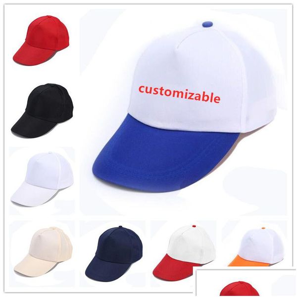 18 colori Uni Plain Berretto da baseball Palla Solido Visiera vuota Cappelli regolabili Sport Sun Cappello da golf Acept Custom Made Drop Delivery Dh3Mt