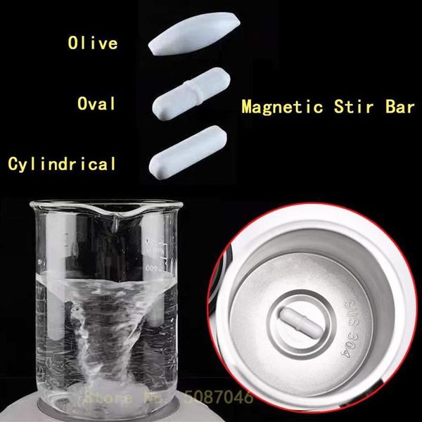 Tazze Oliva Ovale Cilindrica Barra di agitazione magnetica a 3 stili Tazza con agitazione automatica automatica Asta per tazza Anticorrosione188F