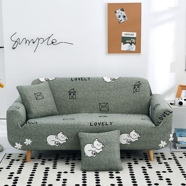 Tampa de cadeira Cobertura de almofada de sofá elástica de animais confortável Vários sofás grandes simples Fundas