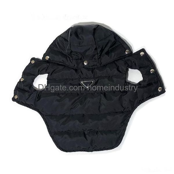 Vestiti per cani firmati Cappotto invernale Abbigliamento caldo Gilet impermeabile antivento per animali domestici Giacca per cuccioli per il tempo freddo con cappelli per piccole medie grandi Dhhxk