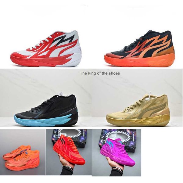 MB.01shoesPalla da uomo lamelo Scarpe da basket MB 02 Melo Viola Oro Marrone Nero Blu Rosso Bred Verde Natale Halloween sneakers tennis con scatola