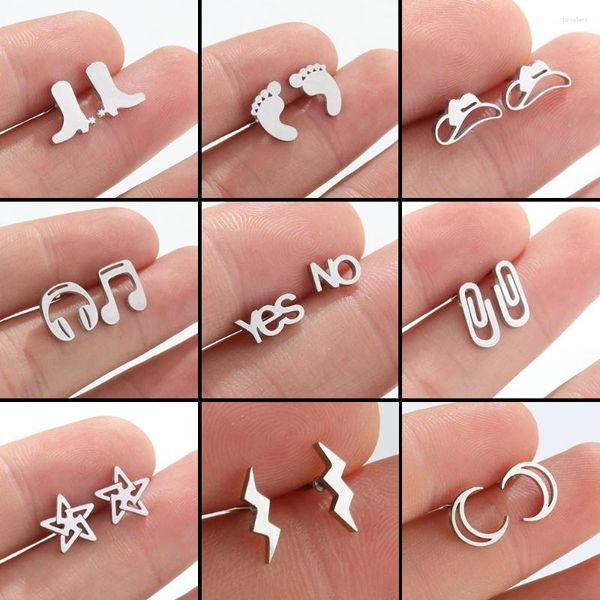 Ohrstecker Weihnachtsgeschenke Stiefel Designer für Frauen Tragus Piercing Ohren Edelstahl Baby Fuß Tiny Pendientes