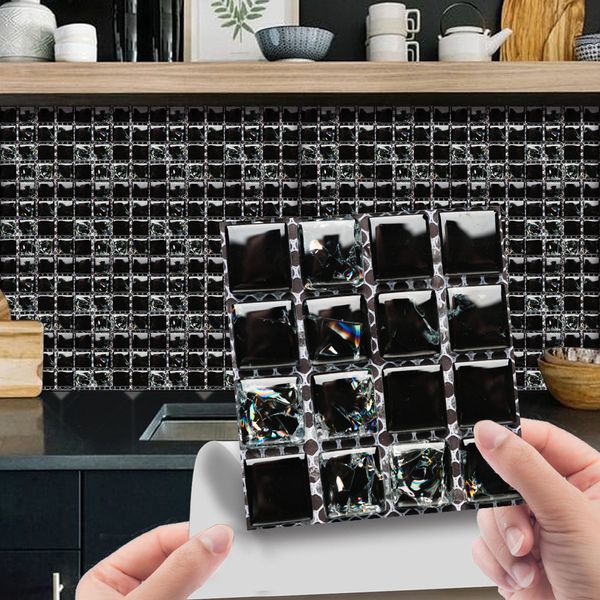 MSC059-172 Sınırlar Arası 3D Üç Boyutlu Mozaik Karo Sticker Mutfak Banyo Dekorasyonu Kendi Yapışkan Duvar Sticker Su Geçirmez Sticker