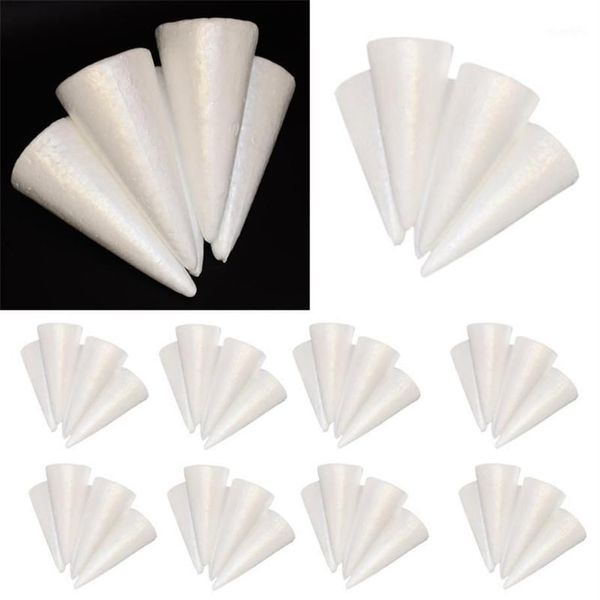 Decorações de natal 30 peças 150mm branco cone em forma de espuma de modelagem poliestireno isopor natal festa de casamento ornamentos13030