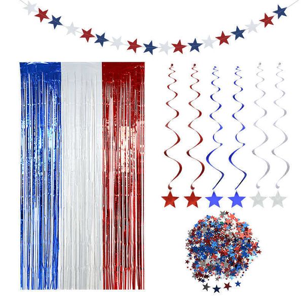 Itens de novidade American Independence Day Party Decoration Star Banner pendurado Garland Bunting Bunting Estados Unidos 4º de julho Festro de casa Z0411