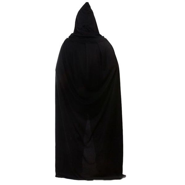 Whole- 2016New Halloween Costume Death Cloak Black Death Cloak Devil Mask Horror Spoof Halloween Adereços Realista Masquerade Ba222K