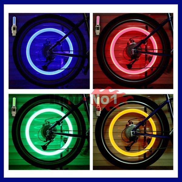 LED FLASH TOE TOE MOTORBIKECE Válvula Tampa Luzes do carro Motocicleta Rodas de bicicleta pneus lanterna luminária automática Lâmpada lâmpada azul verde vermelho amarelo multicolor 5 colorido