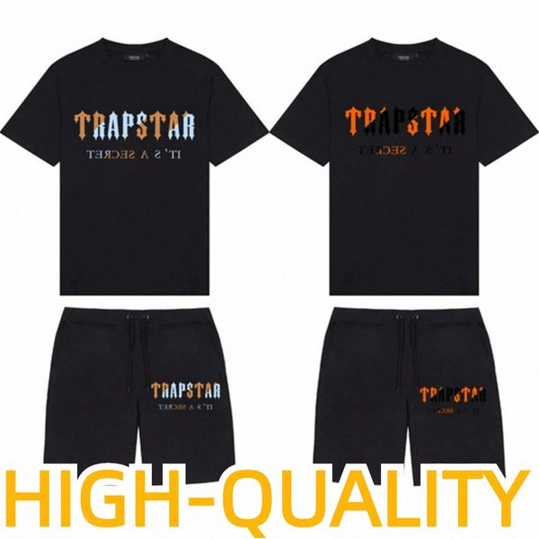 Mens Womens Trapstar Trade Cuit Frunt Designer Рубашки для мужчин графический принцип с коротким рукавом дизайнер Summer Street Sports Foodt