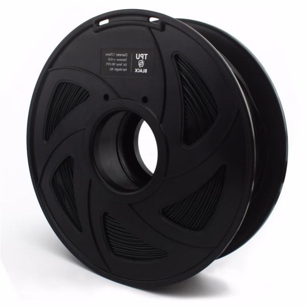 Freeshipping flexibles 3D-Drucker-Filament 175 mm 1 kg TPU 3D-Druckmaterialien schwarze Farbe 3D-Druckerzubehör Vwoko