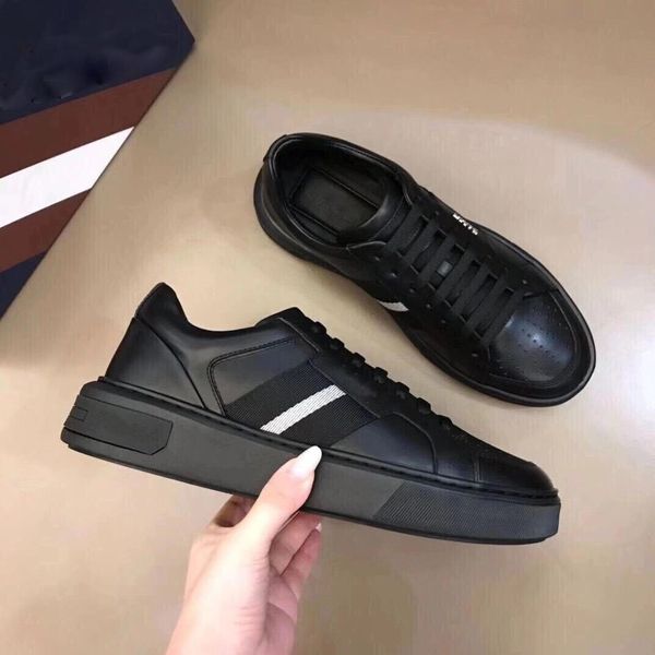 Top Luxury Moony Men Sneaker Shoes Stripe Lift Platform Trainers Uomo Bianco Nero Casual Party Wedding Dress Comfort Skateboard Walking EU38-46.BOX