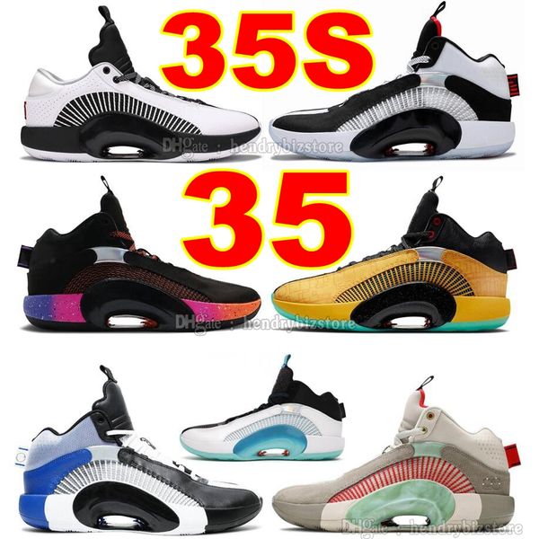 Scarpe da basket 35S 35 Dynasties PE Sunset Clots Sepia Stone Dnas Fragment Designs Sneakers Bianco Nero Rosso fuoco Morpho Bayou Boys Warriors Greatest Gift Trainers