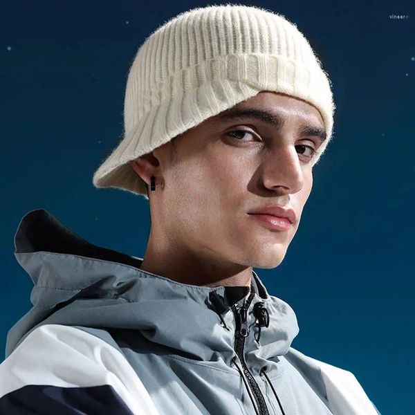 Berretti Uomo Cappello Invernale da Sci all'Aperto Cappello unisex alla moda di marca Calda protezione per le orecchie Berretto freddo lavorato a maglia per sport per adulti e ciclismo